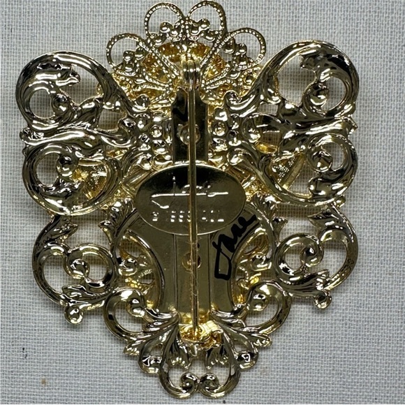 90’s Vintage Jane AOL SIGNED Gold-Tone Angel Pin & Brooch - Picture 12 of 16